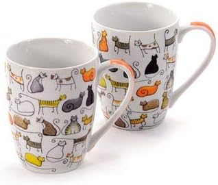 2 Cup Dodo – Tea / Coffee Cups – Cat Motif