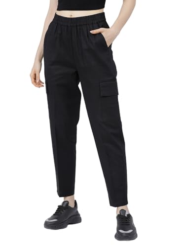 Image of Tokyo Talkies Cargo Pants |Slim fit mid Rise Utility Trousers