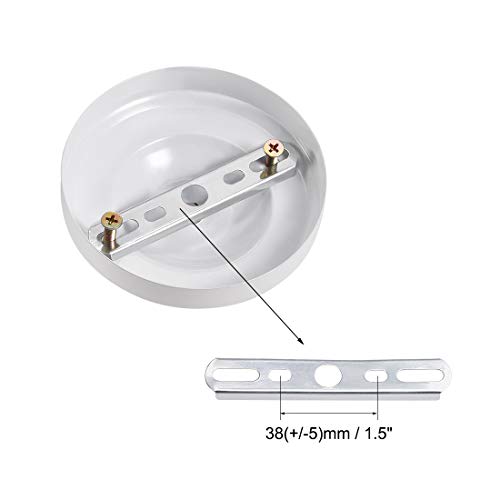 sourcing map Retro Light Canopy Kit Pendant Lighting Ceiling Plate 104mm 4.1Inch White 3Pcs - Image 2