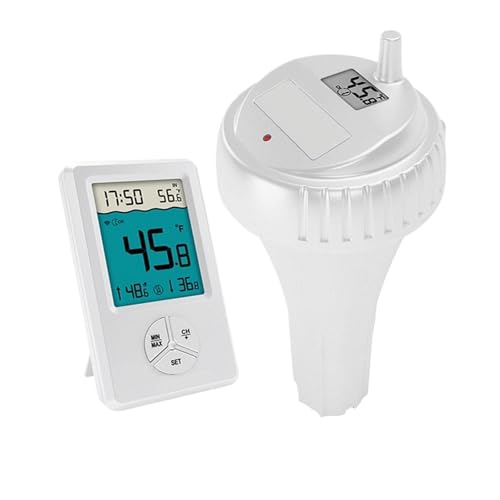 スイミングプール温度計 IPX7 防水 フローティング温度計 スイミングプール ベビーバス 水族館 魚池用 正確安全(TYPE 1)