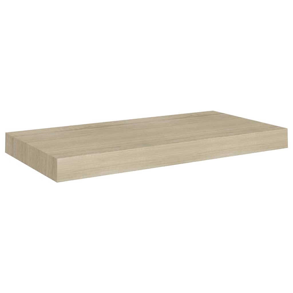 Juego de 2 estantes de pared flotantes de roble, 50 x 23 x 3,8 cm, marco metálico de madera de panal con soporte invisible, para sala de estar y dormitorio, estantes decorativos de pared
