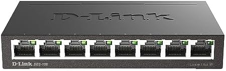 D-Link DGS-108/E Przełącznik 8-portowy Layer2 Gigabit Switch 8 Portów Czarny