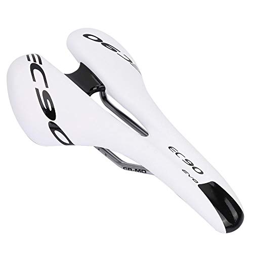 Fahrradsitz Sattel, 2 Farben Rennrad Sattel Komfortabel Stoßfest Ergonomic Design Fahrradsattel Fahrradzubehör(Weiß)