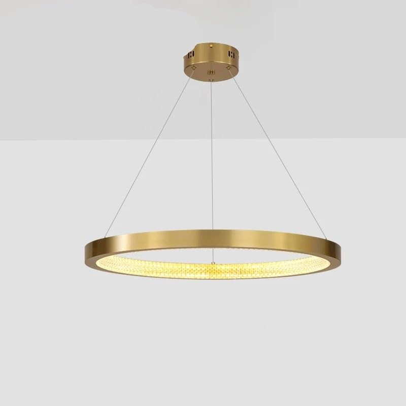 Suspension LED en aluminium luxueux et moderne lumière blanc chaud
