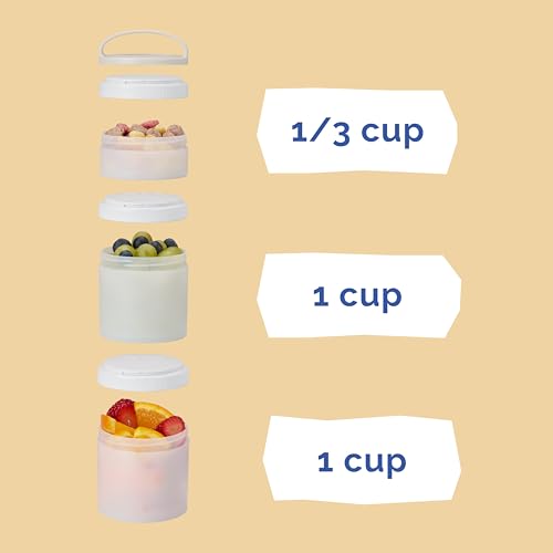 Image of (Rapunzel) DiSNEY PRINCESS Whiskware Stackable Snack Pack - 3 Jar + Handle - White /Pink /Purple