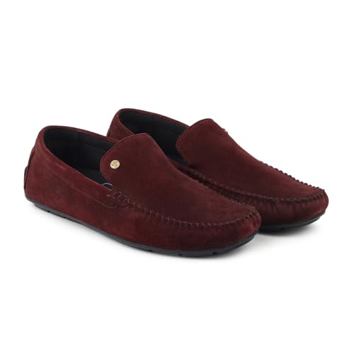 Image of YOHO Loafers for Men | Leather Slip-On Loafers | Stylish, Flexible Shoes with Footpharma Footbed | Comfortable Party, Office & Casual Footwear | Lofos 001