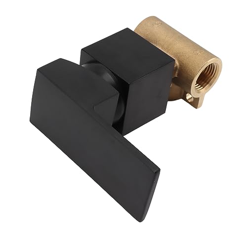 Syrisora Shower Valves Wall Mount Copper Faucet Shower Rough In Valve Bathroom Trim Kit Single Handle Tub Shower Valve Mixer Black - Image 4