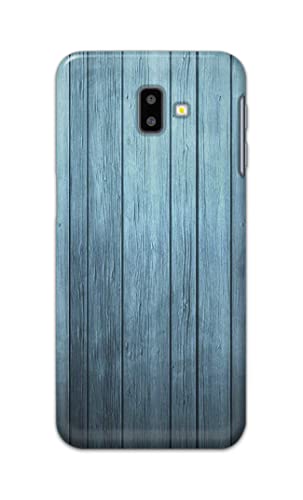 Image of Printed Hard Back Cover Case for Samsung Galaxy J6 Plus | Samsung J6+ Back Cover (Wooden Blue) -1302