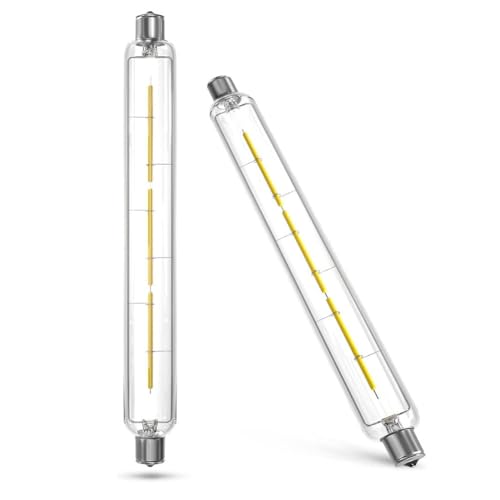 Genérico Bombillas LED S15 de 4W 284mm Blanco Cálido 2800K Reemplazo de Bombilla S15 de 60W Lámpara de Conexión S15 Tubular Clara Bombilla de Filamento (No Regulable, Paquete de 2),Cold White
