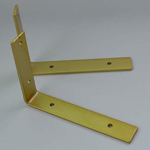 Support d'étagère triangulaire flottant et équerre de fixation en fer forgé - 4