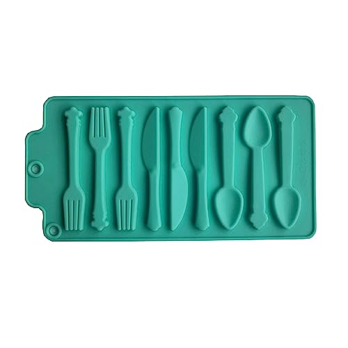 Moldes de silicona de grado alimenticio para tartas de azúcar, fondant, cuchara y azúcar, fondant