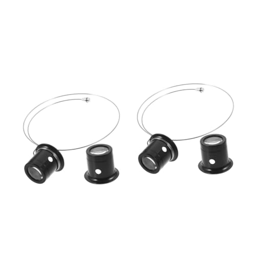 CONGARTENO 2pcs Eyes Magnifying Glass Headband Loupe Magnifier for Jewelers Watch Repair Magnifying Glass