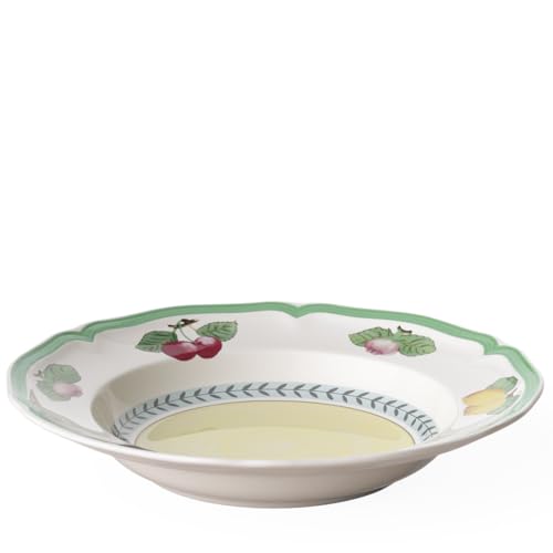 Villeroy & Boch French Garden Fleurence Soup Plate, 23 cm, Premium Porcelain, White/Multicoloured