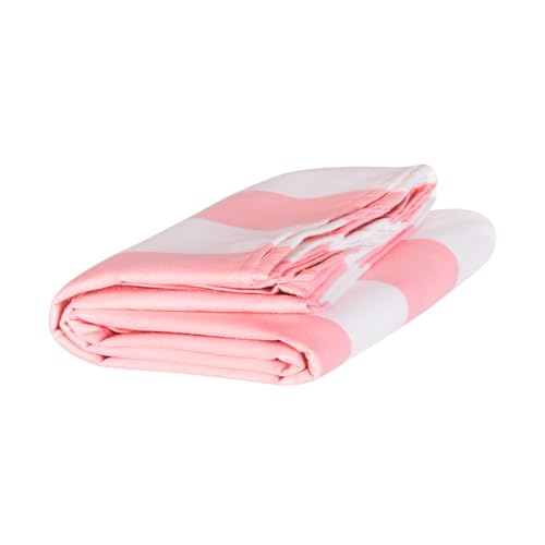 Dock & Bay Beach Towel - Quick Dry, Sand Free - Compact, Lightweight - 100% Recycled - Includes Bag - Cabana - Light Pink - Large (160x90cm, 63x35)