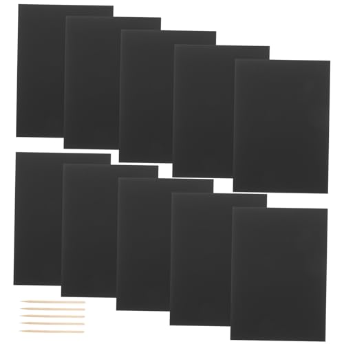 Housoutil 55PCS Scratch Drawing Paper Set for Creative Black Scratching Art with Pens Fun Painting Activity for Imagination Development and Home Decoration
