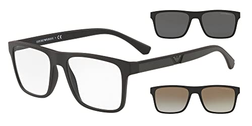 Emporio Armani Men's EA4115 Prescription Eyewear Frames with Two Interchangeable...