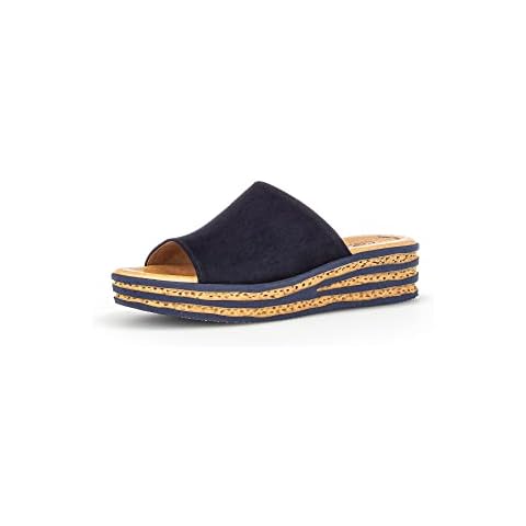 Gabor Damen Pantoletten, Frauen Sandalen,Gartenschuhe,sommerclogs,Clogs,Sommerschuhe,Freizeitschuhe,offene Schuhe,Atlantik,37 EU / 4 UK Cover