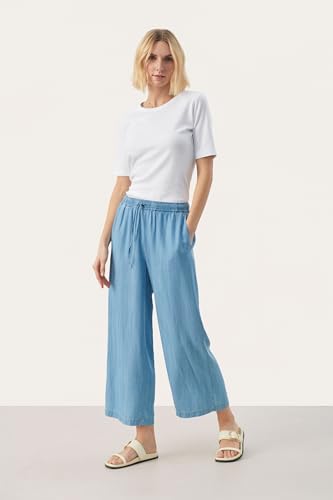 Culotte pants cropped anti-compression avec taille élastique ajustable - 3