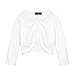 Bolerose Ragazze Manica Lunga Floreale Pizzo Bolero Bambini Cardigan (Bianco, 11-12 Anni)