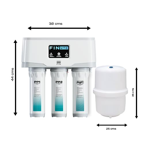 Image of FIN UTC Under The Counter Water Purifier Nanofiltration NF 40 (For TDS 200 to 400) | 8+ pH Alkaline Water | Nanofiltration Retains Minerals & Saves Water | Lowest Service Cost
