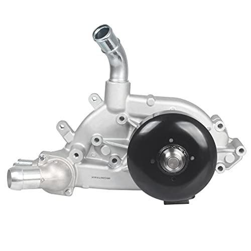 IRONTREE AW5104 Professional Water Pump Kit with 2 Metal Gaskets and Thermostat Compatible with Chevy Silverado Tahoe Trailblazer Suburban, GMC Sierra Envoy Yukon, Buick, Cadillac, Hummer, Isuzu