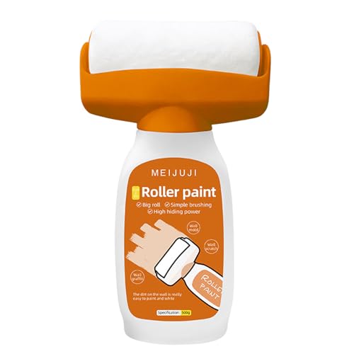 Wandfarbe weißer Roller 500 g Wandreparaturrolle Wandfarbe weißer Roller Wandreparaturpapierbürste mit Wandreparaturpaste Wandfarbe Ausbessern Weiß schmutziger Schuhdruck Graffiti Wandkratzer usw