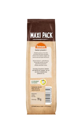 Ostmann Gewürze - Zwiebeln granuliert | Zwiebelpulver für Gemüsegerichte, Quark und Quiches | 70 g im Beutel