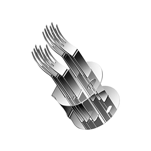 SOLUSTRE 1 Set Portable Stainless Steel Fruit Forks Food Picks with Rack for Desserts Snacks Camping Elegant Design for Sharing with Friends and Family