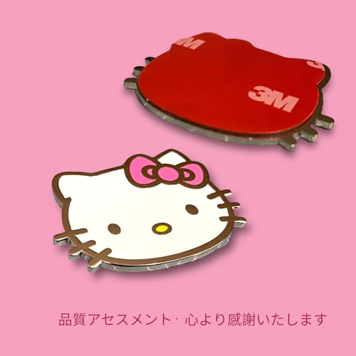 Image of Anime Car Pink Cat Cute Metal Sticker Emblem for Car & Laptop (KIT)