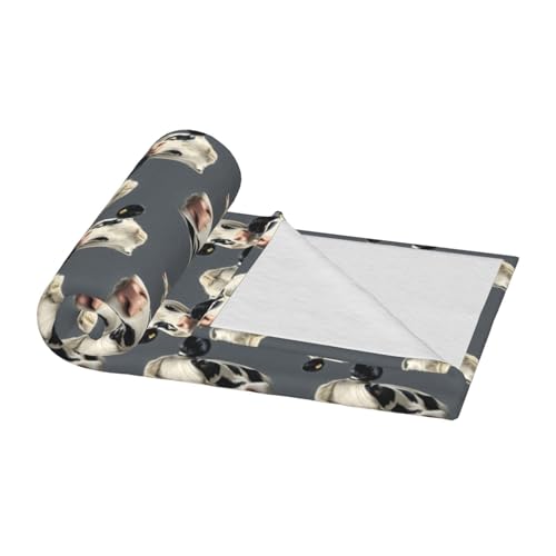Couverture imprimé vache grande taille plaid doux et épais de lit
