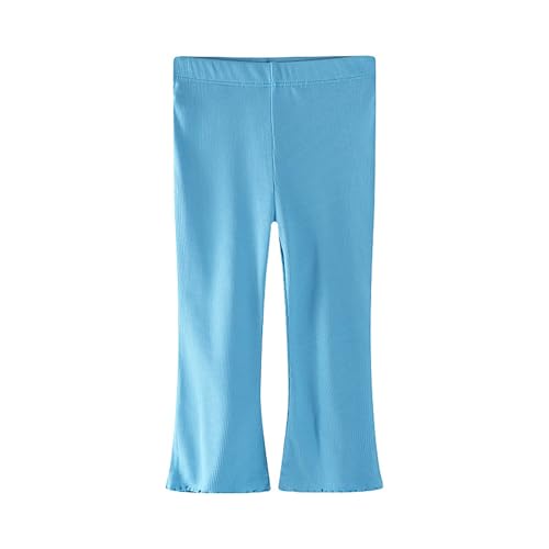 Calzoncillos para niños de verano delgados de seda de hielo estilo pequeño pantalones casuales para niñas versátiles en estilo occidental, azul celeste, 2-3 años