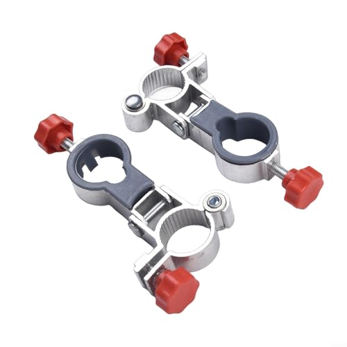 Verstellbare Halterung für Gartenstuhl, Sonnenschirmhalter, Aluminium, Sonnenschirmständer, Klemmhalterung für Strand, Terrasse, Balkon, Angelstuhl, 2 Stück, 25 mm (faltbar)