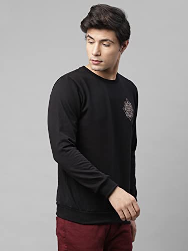 Image of Rigo Fleece Printed Round Neck Sweatshirt for Men | Full Sleeves Sweatshirt for Men | Casual Wear & Stylish Sweatshirts for Men