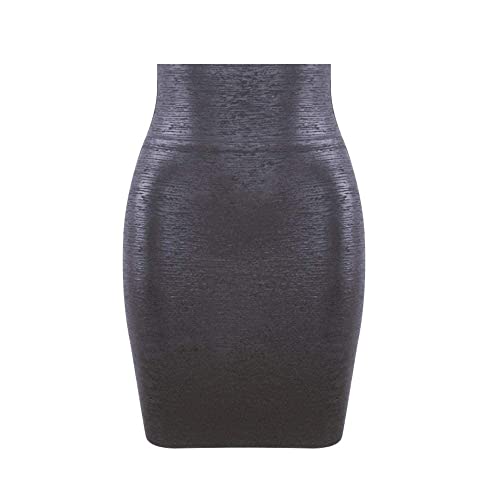 Elastic Leather High Waist Bodycon Mini Skirt2