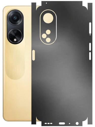 Image of AtOdds - Full Body Back Screen Guard Protector Film - Lamination Wrap Skin Sticker Compatible with Oppo F23 (5G) | Scratchproof Matte Finish (Metallic Grey)