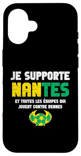 Nantais Cadeau Supporter Nantes Foot Football Nantaise Coque pour iPhone 16