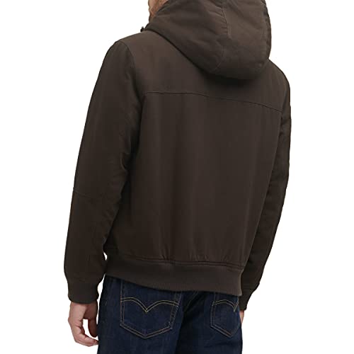 Image of Levi's Men's Workwear Cotton Canvas Hooded Bomber Jacket