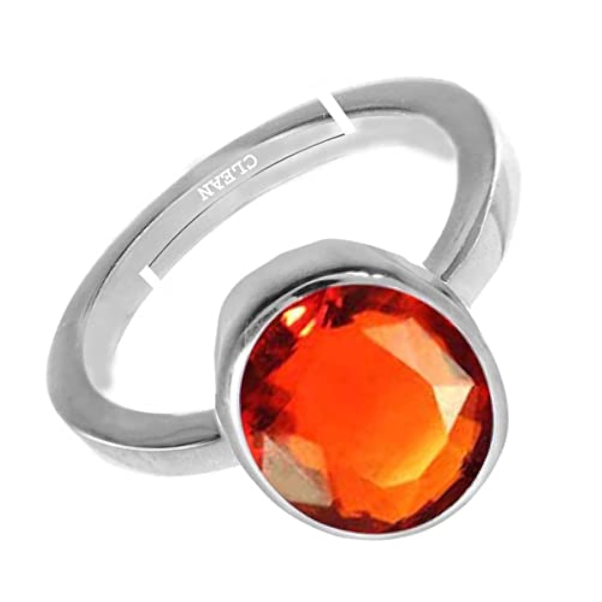 Hessonite 3.25 to 10.25 Ratti Adjustable Ring, 925 Sterling Silver