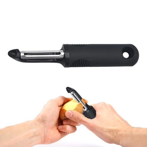 Sparschäler,Universal Schäler mit Edelstahl Blade,Obstschäler Kartoffelschäler Gemüseschäler,Potato Peeler,Kartoffelschälmesser Gurkenschäler Apfelschäler Spargelschäler,Ergonomischer Silikongrif