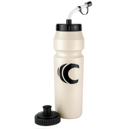 Image of Cannon Sports 1 Liter Sports Water Bottle, BPA-Free, 34 Oz Capacity, Large Mouth, 2 lids (Straw and Squeeze), Great For Helmet Sports Such As Hockey, Lacrosse, Football, Boxing (Natural)