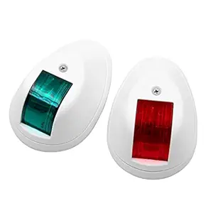 MERISHOPP Marine Boat Yacht Nylon White Housing Red&Green 12V / 24V Navigation Light Nylon Housing Parts & Accessories | Boat Parts | Electrical & Lighting