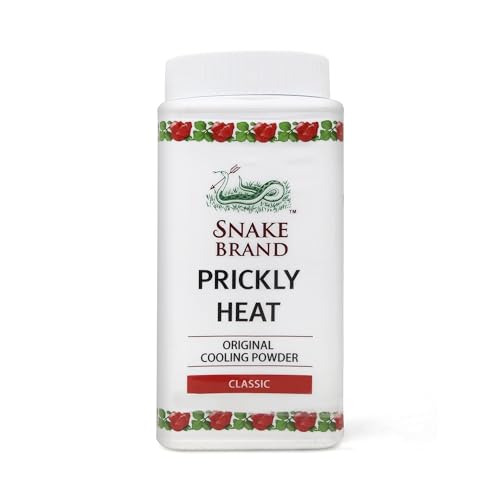 Snake Brand Prickly Heat Cooling Powder Classic 50 g – Instant Cooling Relief, Sweat‑Absorbing Talc for Heat Rash & Itch
