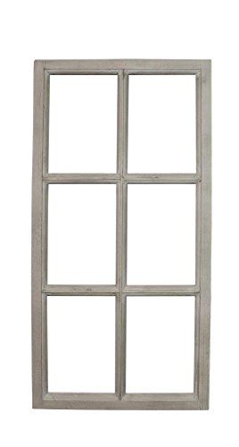 Posiwio Deko-Fensterrahmen Holz- Rahmen Fenster-Attrappe Holz grau Vintage Posiwio Deko-Fensterrahmen Holz- Rahmen Fenster-Attrappe Holz grau Vintage