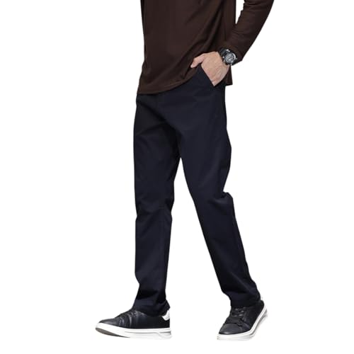 Image of WROGN Men's Cotton Stretch Trousers | Relaxed Fit