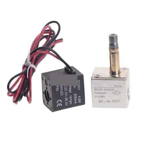 Électrovanne pneumatique 1/4 pouce normalement fermée 12V DC 2V025-Wire - 4