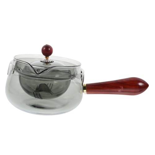 Cabilock Tetera de Vidrio con Lateral Resistente Calor Infusor para Hogar y Oficina para Preparar Infusiones y Relajarse