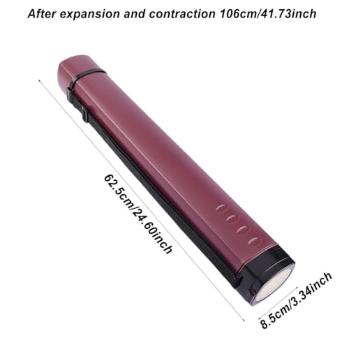 Tubo de cañas de mosca impermeable con soporte extensible para planos 6