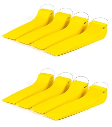 BA Products Set of 8, 48-2 -x8 Yellow Tire Skates for Rollback, Car Hauler, Carrier, Tow Truck
