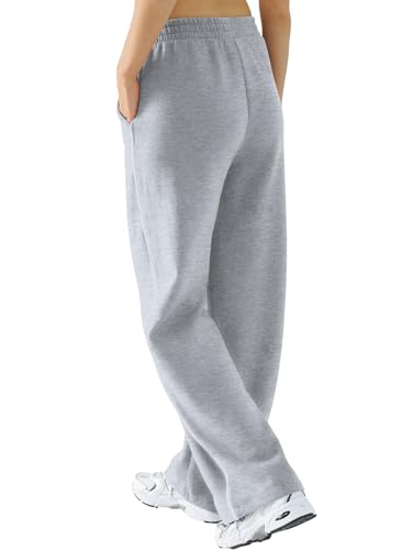DITOK Baggy Sweatpants for Women, Comfy Straight Wide Leg Fleece Elastic Waist, Women's Workout Casual Lounge Ladies Pants2