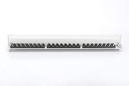 Patch-Panel LSA de 24 puertos apantallado en color negro para rack 1U 3